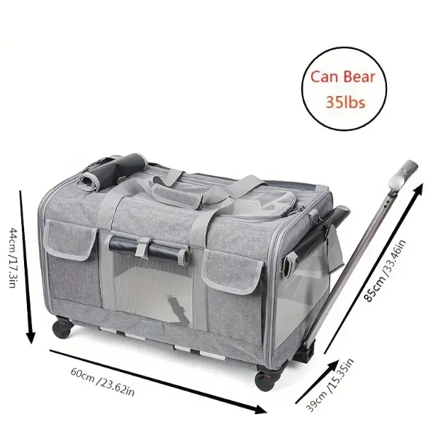 Extra-Large Portable Pet Trolley Case