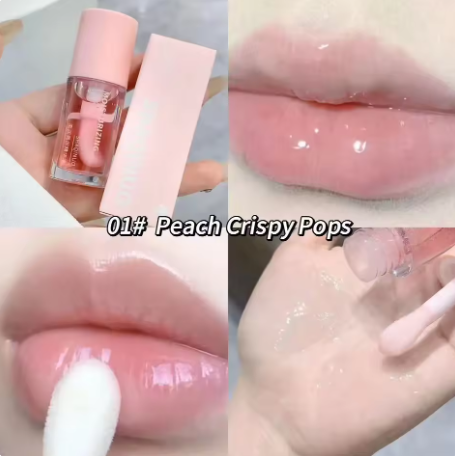 Water Light Lip Gloss - Transparent Jelly Moisturizing Lip Oil, Plumping Lip Care Makeup