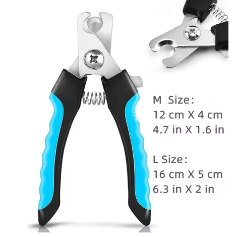 Dog/Cat Nail Clippers - Safety Guard Stainless Steel Pet Nail Care Scissors