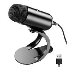 Premium Wired Condenser Gooseneck Desktop Microphone – USB Mic for Computer, Gaming & Conferences