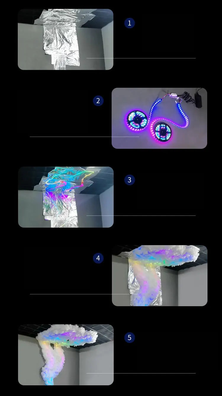 DIY Thunder Cloud LED Strip Light