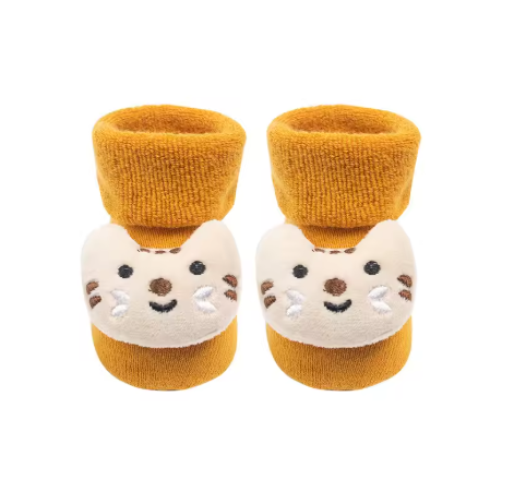 Newborn Christmas Baby Socks - Non-Slip Cotton Toddler Short Socks for Boys and Girls