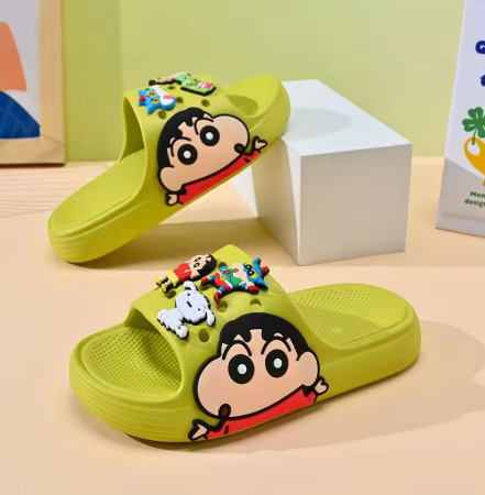 Crayon Shin-chan Shiro Character Children's Cartoon Slippers, Non-Slip Flip-Flops