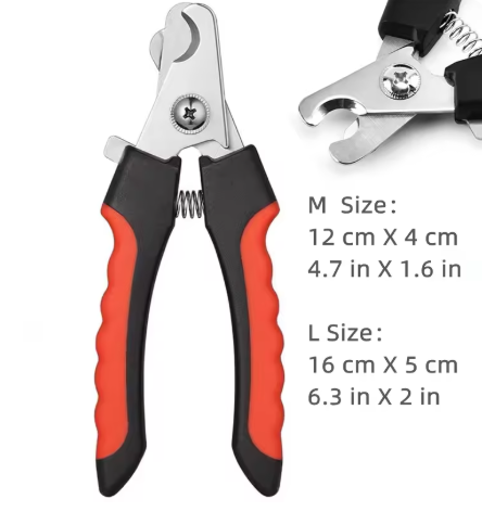 Dog/Cat Nail Clippers - Safety Guard Stainless Steel Pet Nail Care Scissors