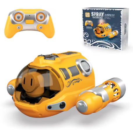 2.4GHz RC Boat - Waterproof Spray Function, Remote Control Boat for Pool/Bathtub, Kids Gift