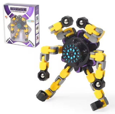 Transforming Chain Fidget Spinner – A Stress Reliever Sensory Toy for Kids and Adults, a Portable Hand Spinner Gift