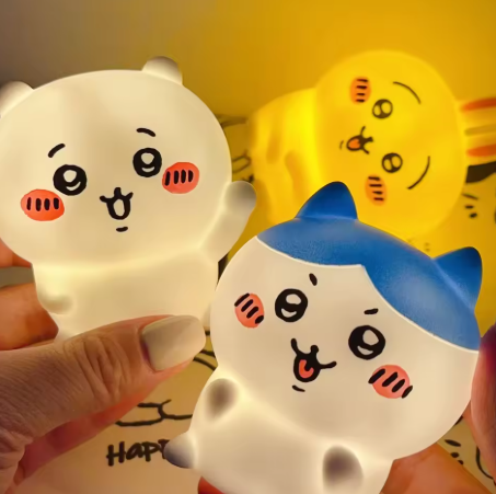 Chiikawa LED Night Lights - Hachiware and Usagi Lamps, Bedroom Decorations and Gifts