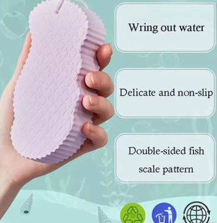 Kids 3D Magic Bath Sponge Gentle Exfoliation & Body Massage Brush