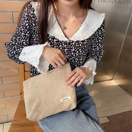 Fashion Women Makeup Pouch - Large Zipper Wallet, Travel & Outdoor Storage Bag
