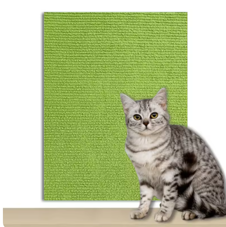 Self-adhesive carpet cat scratch board for sofa and wall protection and nail care