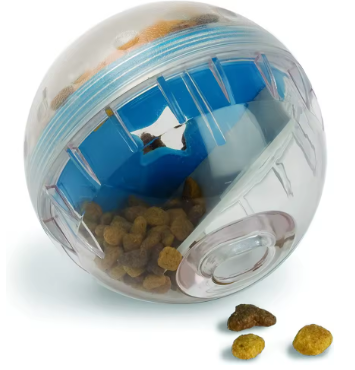 IQ Therapy Ball Dog Treat Dispenser Toy Ball Interactive Dog Toy - 4" Dog Food Toy Stimulation, Slow Feeder