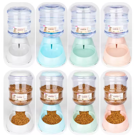 Large capacity automatic pet food and water bowl