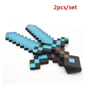 2-Piece Blue Diamond Toy Axe