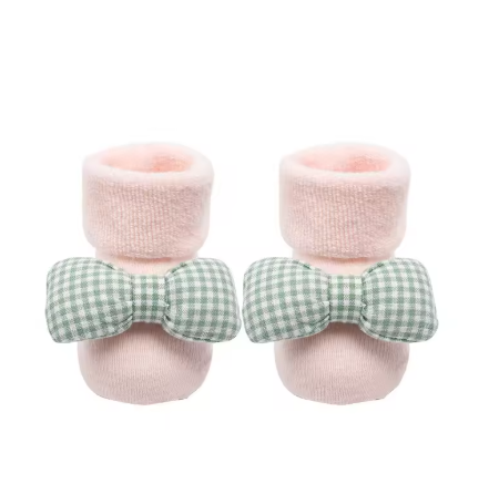 Newborn Christmas Baby Socks - Non-Slip Cotton Toddler Short Socks for Boys and Girls