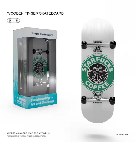 Mini Finger Skateboard Puzzle Toy Stress Reliever Hobby