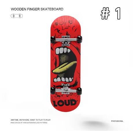 Mini Finger Skateboard Puzzle Toy Stress Reliever Hobby