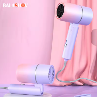 Portable Folding Hair Dryer with Carrying Bag