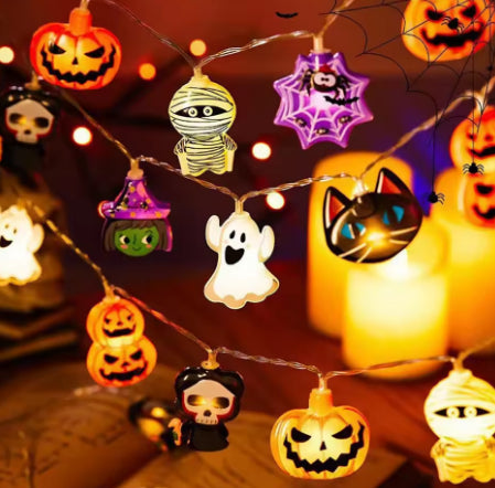 (🎃Season limited!) Halloween LED Pumpkin/Ghost Lights Indoor/Outdoor Decorative String Lamps
