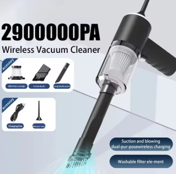 Cordless Mini Vacuum Cleaner – USB Rechargeable, 1200mAh, Wet/Dry, Car/Home