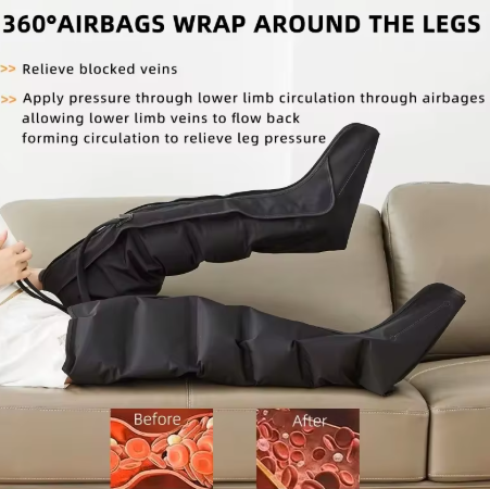 Jinkairui Electric Air Leg Massager, Kneading & Compression, Calf & Foot Remote Control