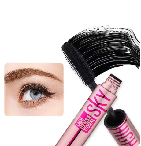 Long-Lash Mascara for Women - Waterproof Black Eyelashes, Korean Silky Extension Makeup