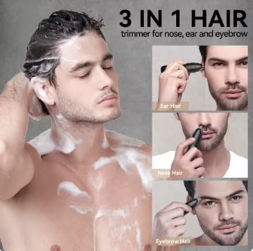 MAXGROOM Nose Hair Trimmer – Rechargeable Dual Blade, Eyebrow & Nose Hair Trimming
