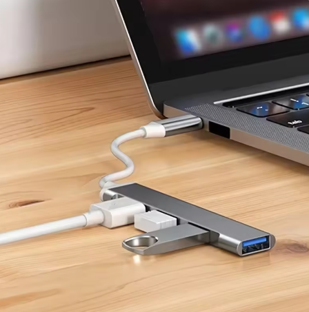 4-port USB-C hub 3.0/3.1 OTG adapter, compatible with PCs and MacBooks