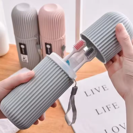 Portable Toothbrush & Toothpaste Case β For Travel Storage & Protection