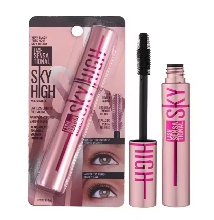 Long-Lash Mascara for Women - Waterproof Black Eyelashes, Korean Silky Extension Makeup