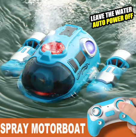 2.4GHz RC Boat - Waterproof Spray Function, Remote Control Boat for Pool/Bathtub, Kids Gift