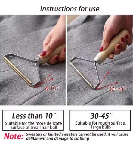 Portable lint remover brush, pet hair cleaning roller tool for clothes and sofas