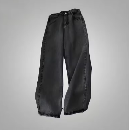 2024 Retro Hip Hop Embroidered Jeans – Unisex Y2K Gothic Wide-leg Streetwear