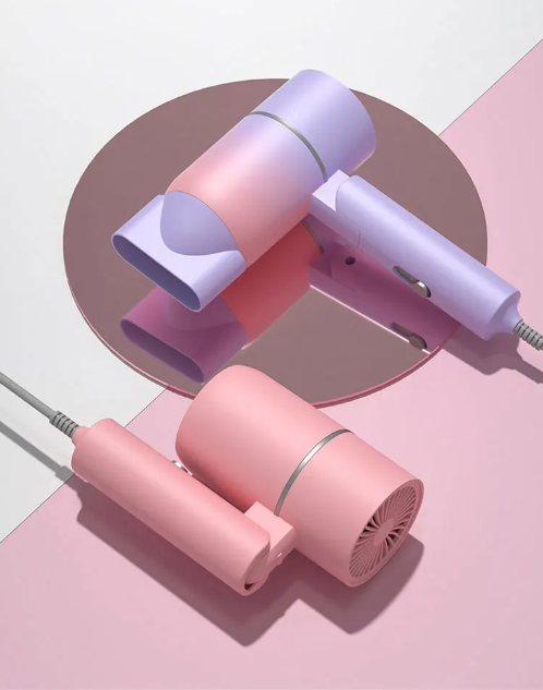 Portable Folding Hair Dryer with Carrying Bag