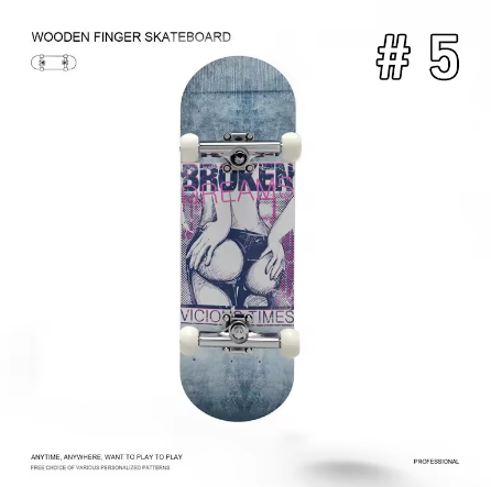 Mini Finger Skateboard Puzzle Toy Stress Reliever Hobby