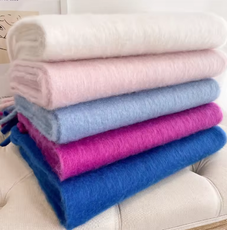 Soft Cashmere Winter Scarf, Warm Solid Pashmina Blanket, and Shawl