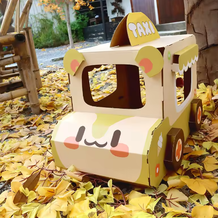 Animal City Taxi Cat House Scratch Board Integrated Cardboard House, Cat and Dog Nest