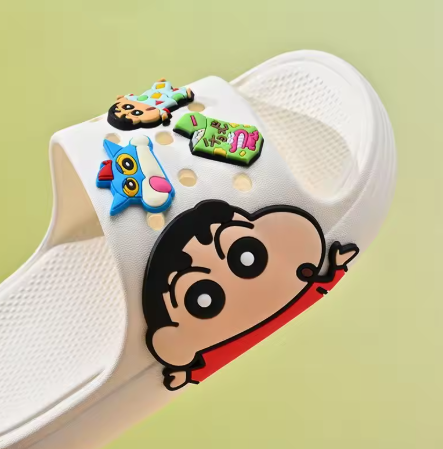 Crayon Shin-chan Shiro Character Children's Cartoon Slippers, Non-Slip Flip-Flops