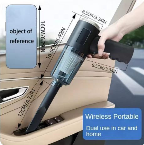 3-in-1 vacuum cleaner β integrated suction and blowing, USB rechargeable, compact for car and home use