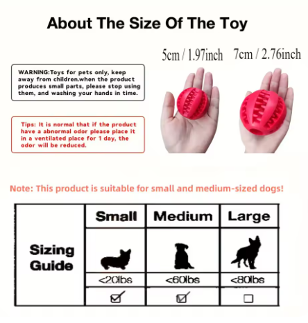 Dog Toy Ball β Non-toxic, Bite-proof, Treat-friendly, Teeth-cleaning