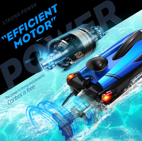 HJ808 RC Boat – 2.4GHz, up to 25km/h, high-speed remote control racing boat