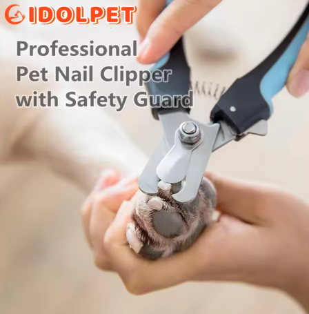 Dog/Cat Nail Clippers - Safety Guard Stainless Steel Pet Nail Care Scissors