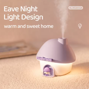 Cute Mushroom House Humidifier & Lighting