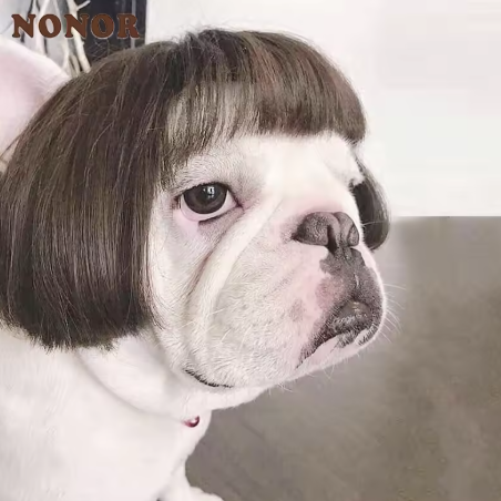 NONOR Pet Wigs - Cosplay Hair Hats, Halloween & Christmas Props for Dogs & Cats