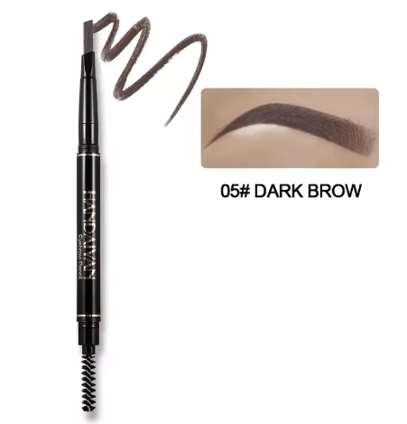 HANDAIYAN Auto-Rotating Dual-Head Eyebrow Pencil – Waterproof, Long-Lasting, 5 Colors