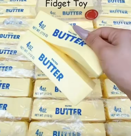 Antistress Butter Stick Squishy Toy, Cheese Stick Stress Relief Toy