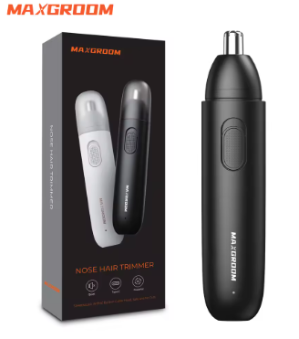 MAXGROOM Nose Hair Trimmer – Rechargeable Dual Blade, Eyebrow & Nose Hair Trimming