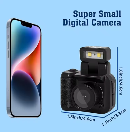 HD 1080P Y4000 Kids Mini Camera – LCD Screen, Flash & Battery Dock Included, Portable Video Recorder