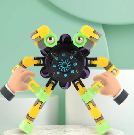Transforming Chain Fidget Spinner – A Stress Reliever Sensory Toy for Kids and Adults, a Portable Hand Spinner Gift