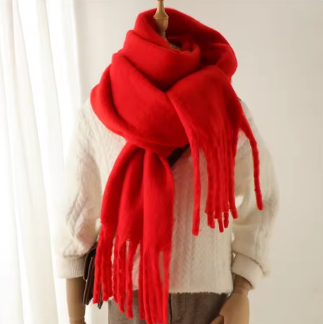 Soft Cashmere Winter Scarf, Warm Solid Pashmina Blanket, and Shawl