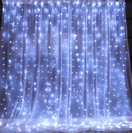 LED Flower String Ice Curtain Light Connectable Christmas Party Decoration